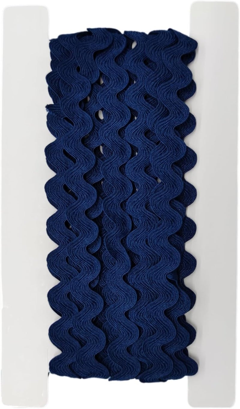 AUNHIRU Multiple Colors Available Rick Rack Trim for Crafting and Sewing, 10yards (Navy) - Image 2